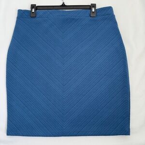 Leota Pencil Skirt Tonal‎ Chevron Blue Career Casual XL